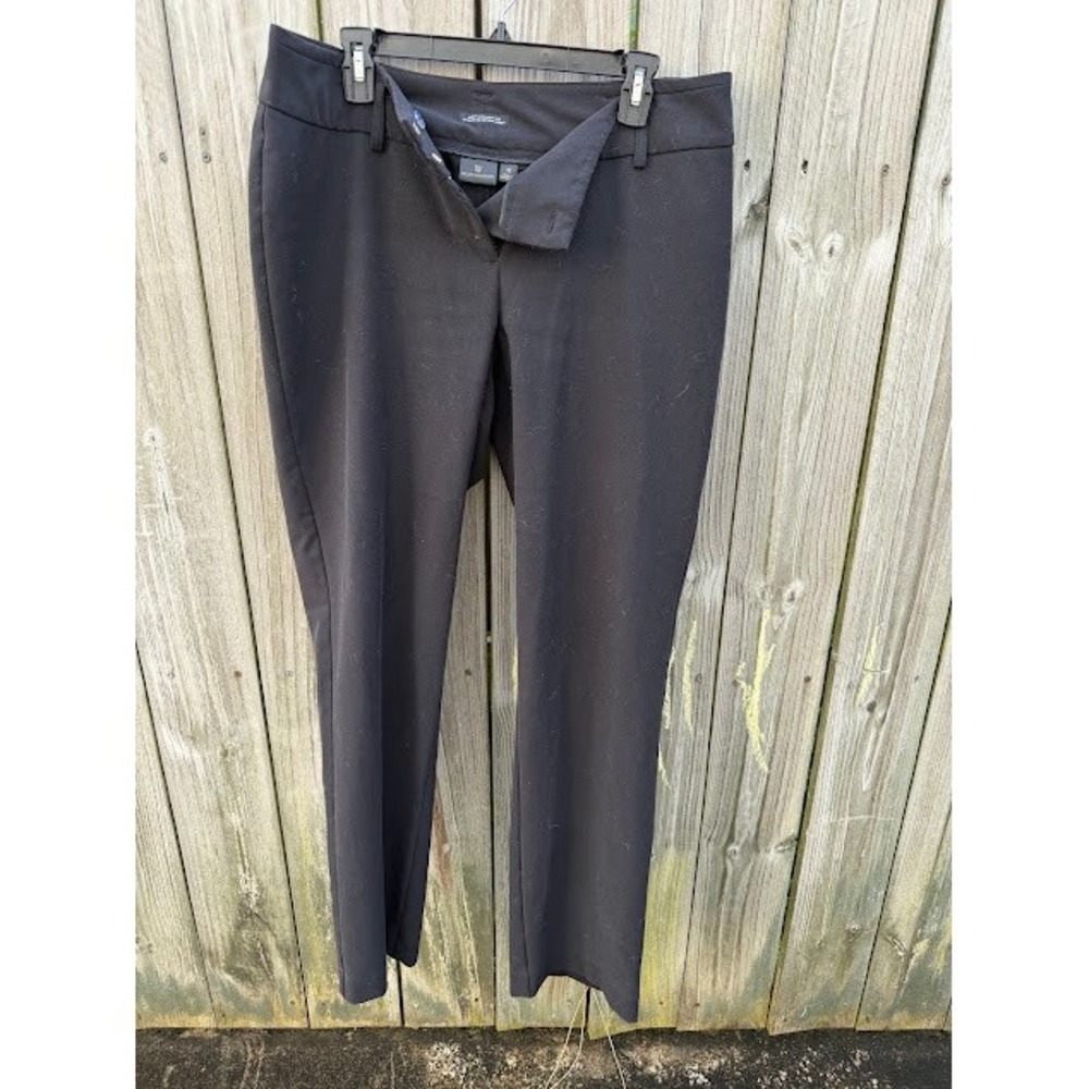 Office Professional Worthington Trousers 12 Black Curvy Straight Leg Pants
